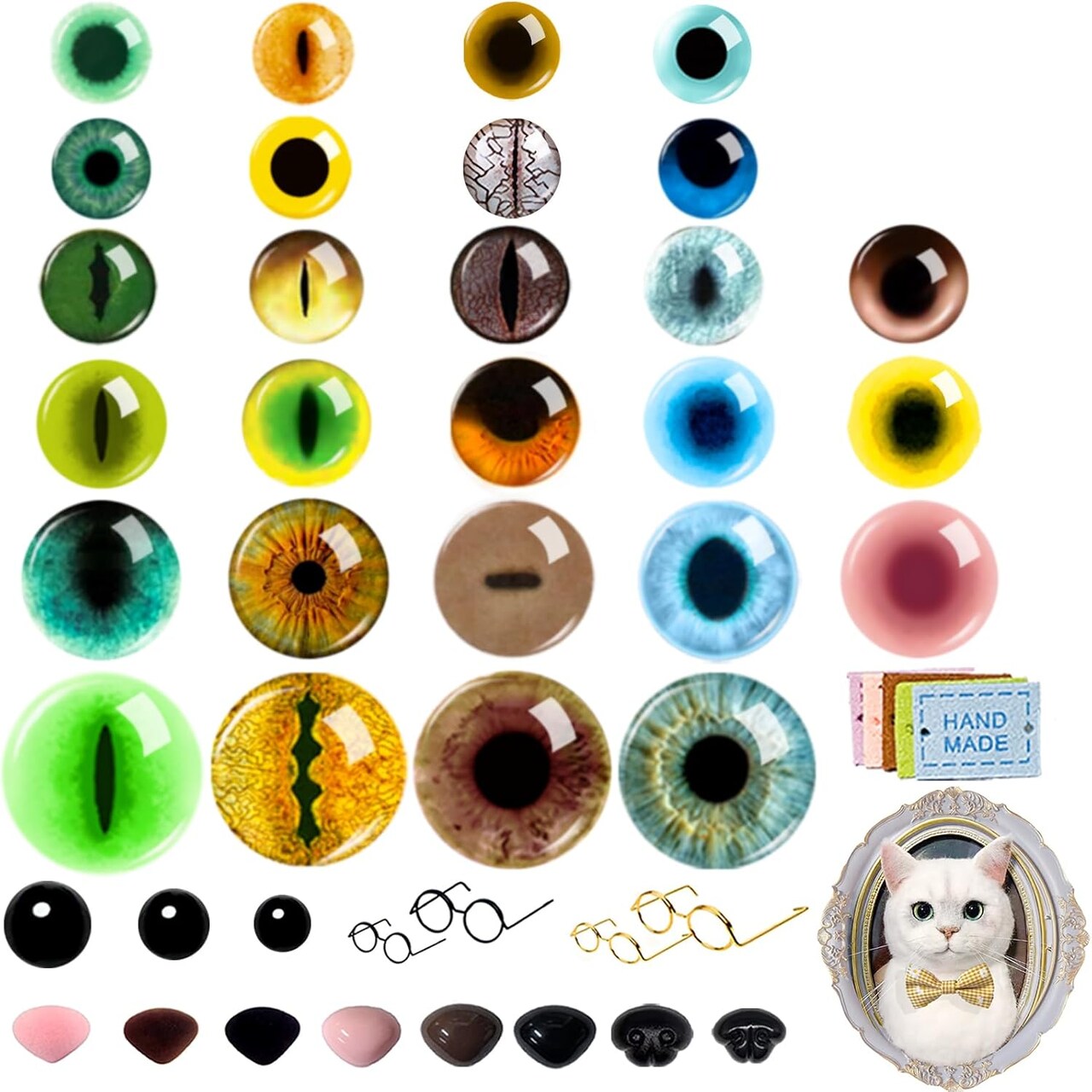8-20mm 261 PCS Amigurum Safety Eyes for Crochet Animals (Colorful) 7.68 x 5.9 x 1.42 inches